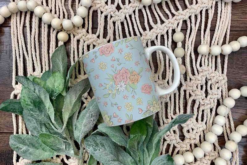 Unicorn flower element pattern coffee mug
