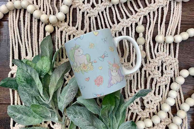 Unicorn pattern 2 coffee mug