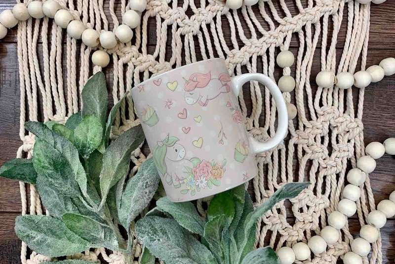 Unicorn pattern 4 coffee mug
