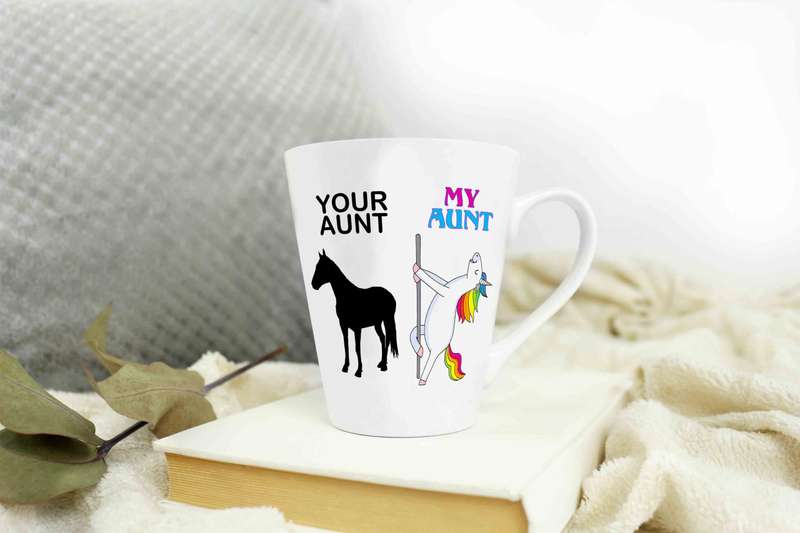Your Aunt My Aunt cone shape coffee mug