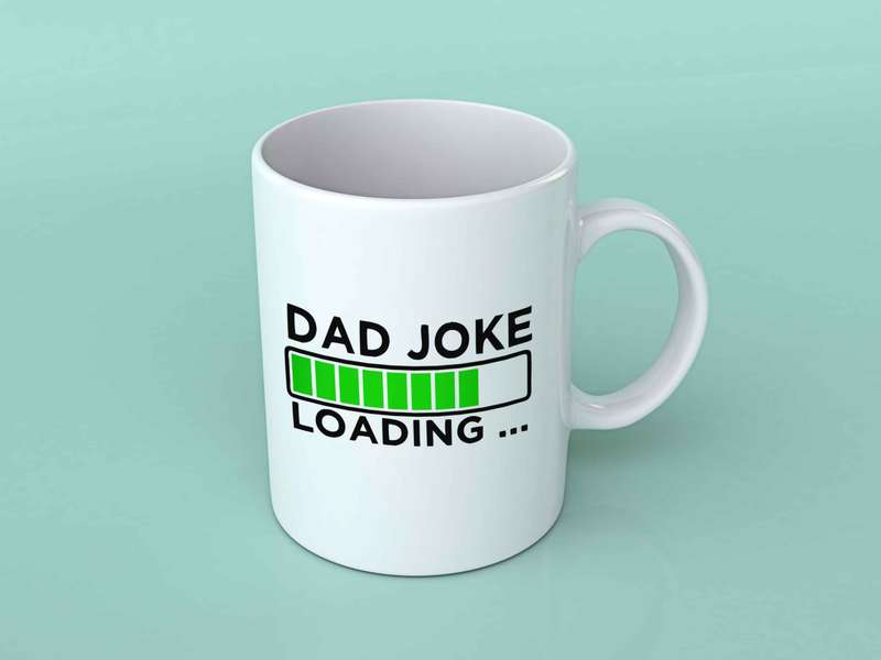 Dad Joke loading coffee mug