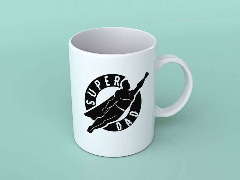 Super Dad coffee mug