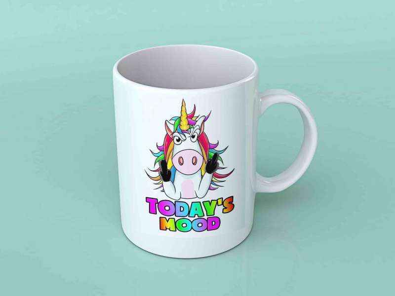 Today's mood unicorn coffee mug