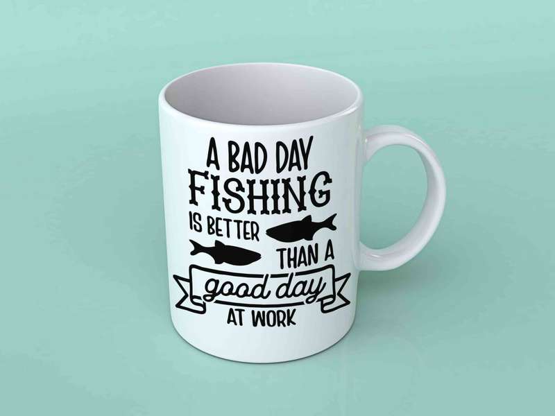 A bad day fishing coffee mug