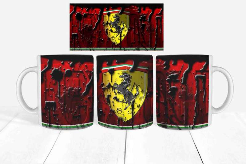 Messy oil Ferrari Coffee mug