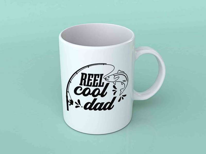 Reel cool dad fishing coffee mug