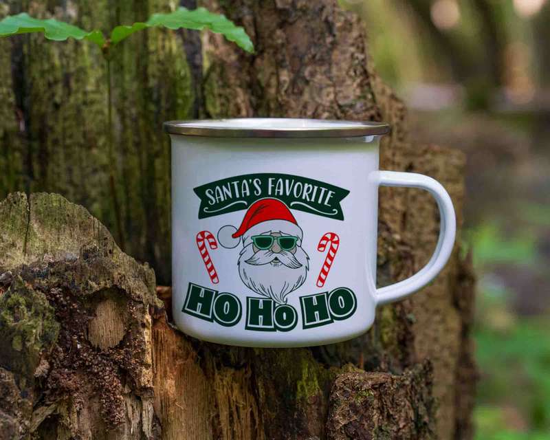 Christmas Santas favorite ho ho ho enamel mug
