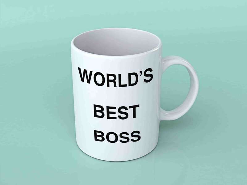 Worlds best boss the office coffee mug