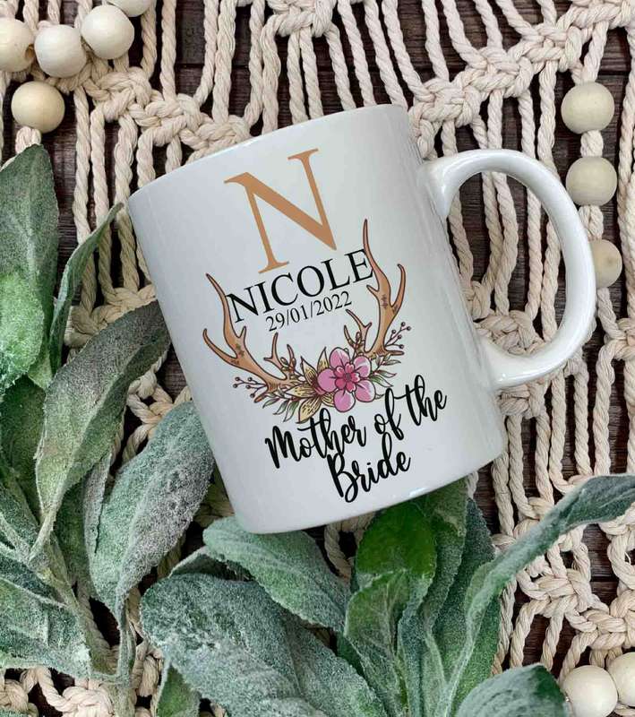 Mother of the Bride coffee mug and antlers