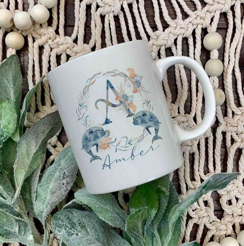 Dolphin name and Initial mug