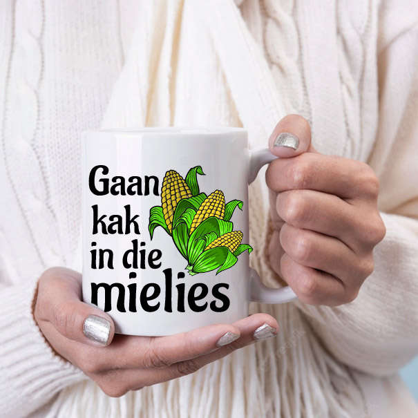 Gaan kak in die mielies coffee mug