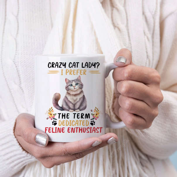 Crazy cat lady coffee mug