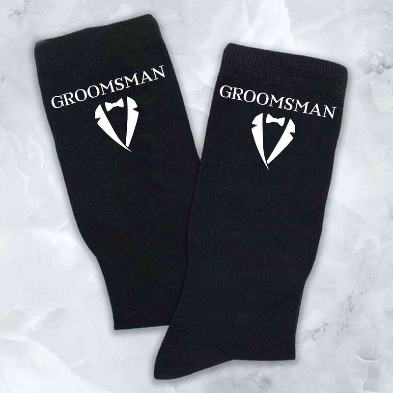Custom printed wedding socks