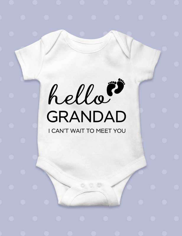 Hello Grandad Baby grow