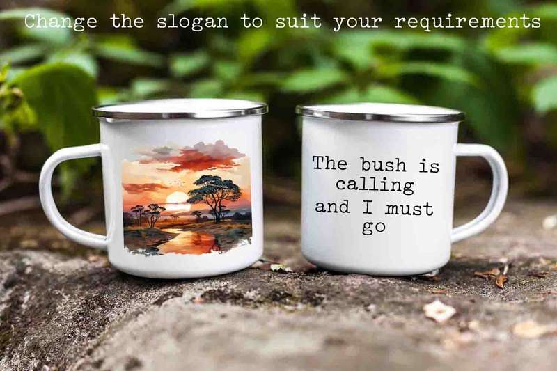 African Sunset enamel mug 10