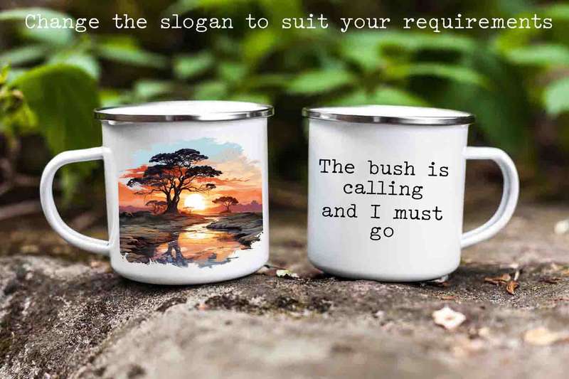 African Sunset enamel mug 13
