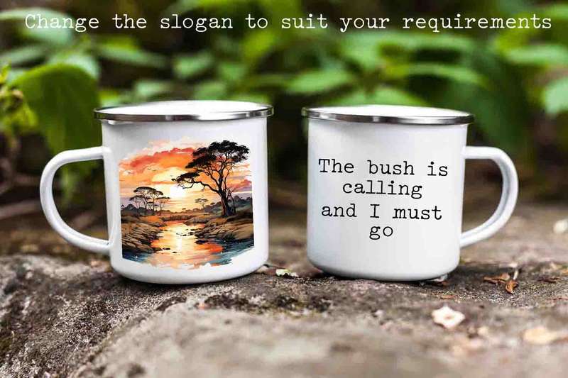 African Sunset enamel mug 16