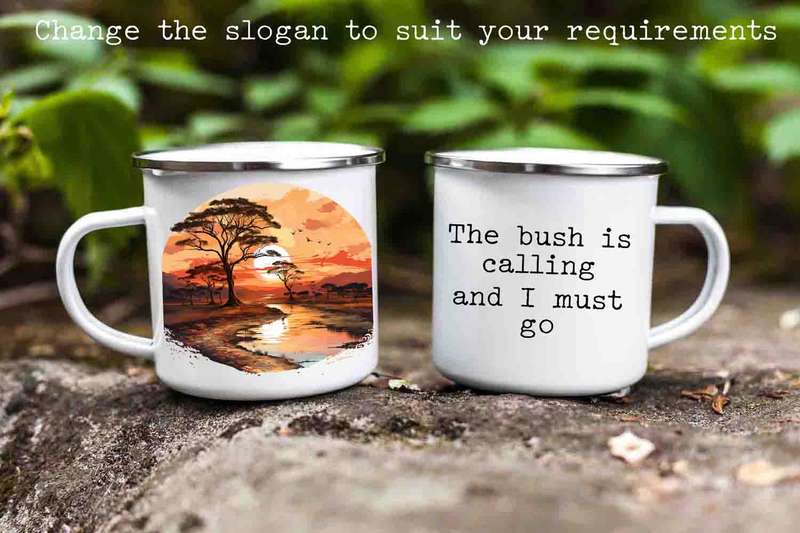 African Sunset enamel mug 17
