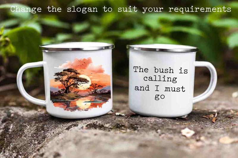 African Sunset enamel mug 18