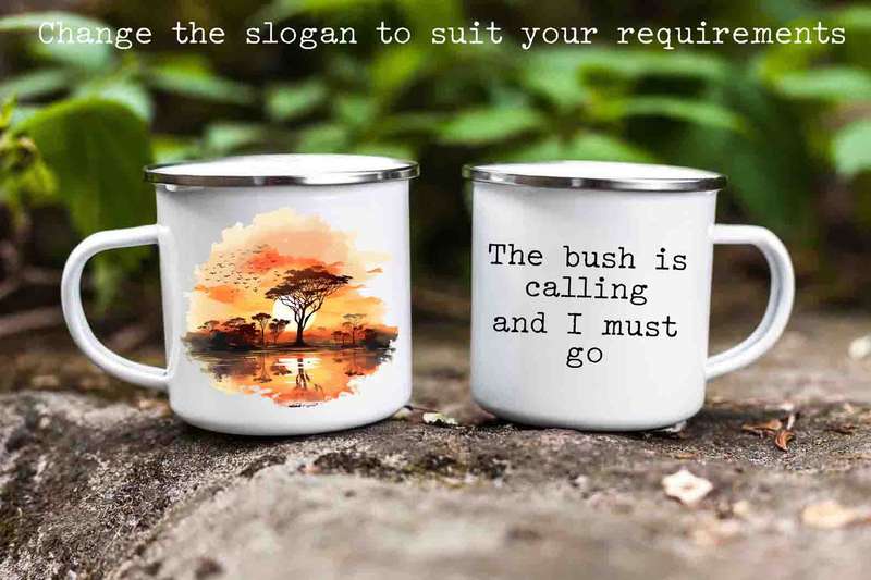 African sunset enamel mug 6
