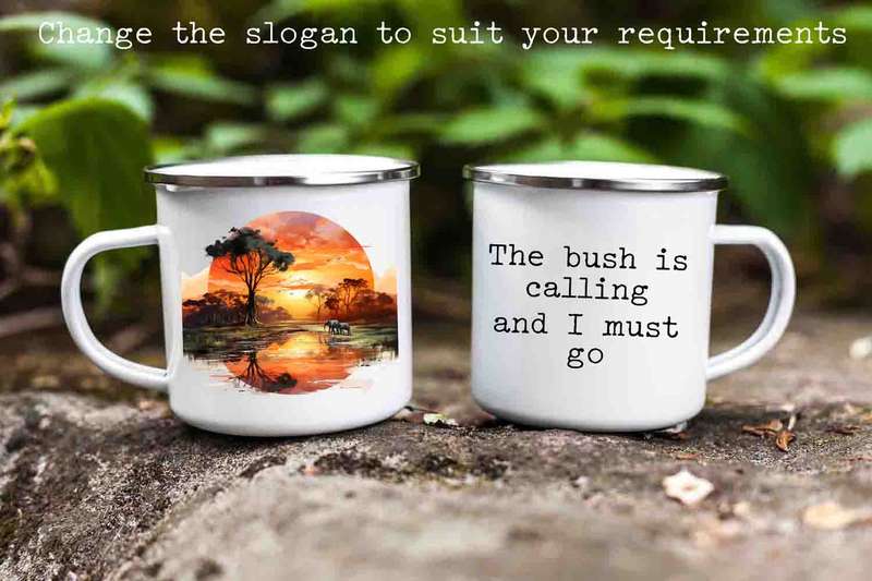 African sunset enamel mug 7