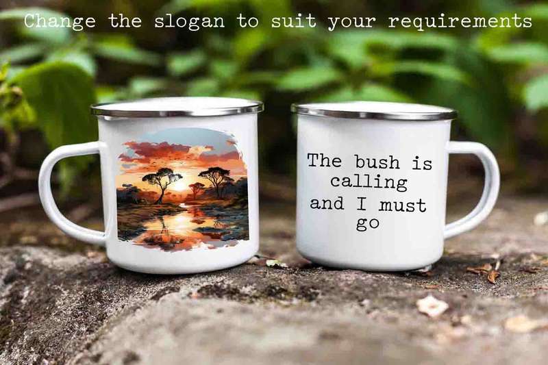 African sunset enamel mug 8