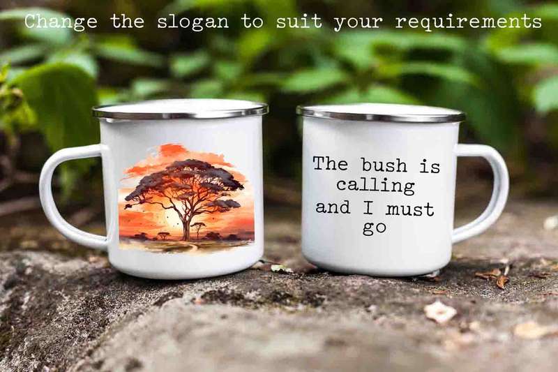 African sunset enamel mug 9