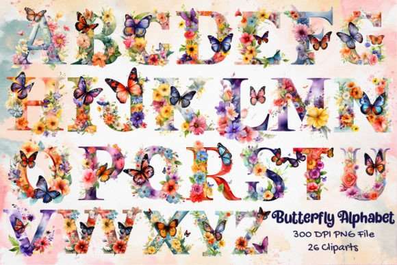 Butterflies and flowers initial mugs