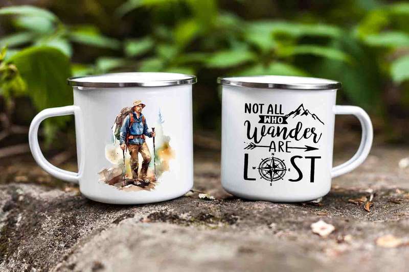 Hiking enamel Tin mug 10