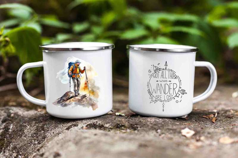 Hiking enamel mug 11