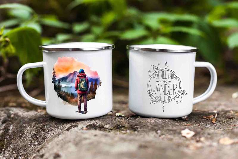 Hiking enamel mug 15