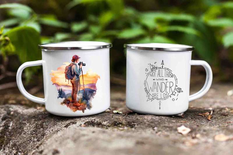 Hiking enamel mug 17