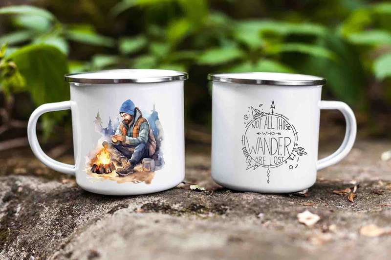 Hiking enamel mug 18