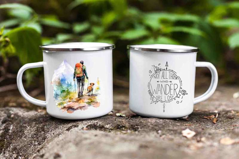 Hiking enamel mug 19