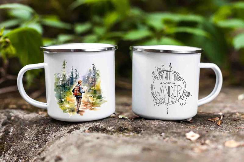 Hiking enamel mug 22
