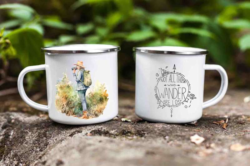 Hiking enamel mug 26