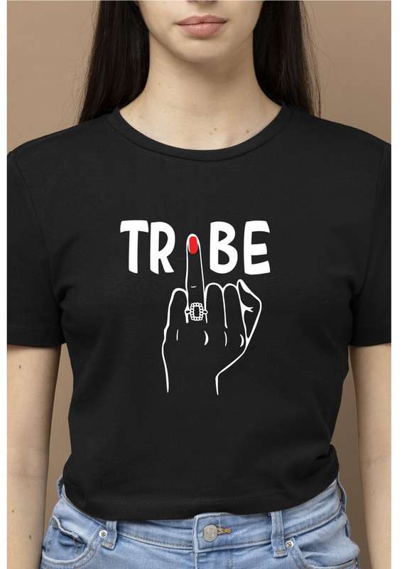 Tribe with middle finger t-shirt