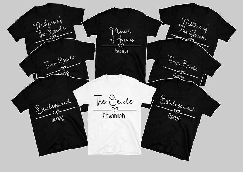 Ladies Wedding shirts Team Bride
