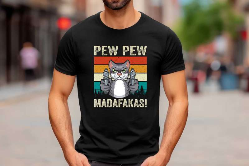 pew pew madafakas Cat 2 unisex T-shirt