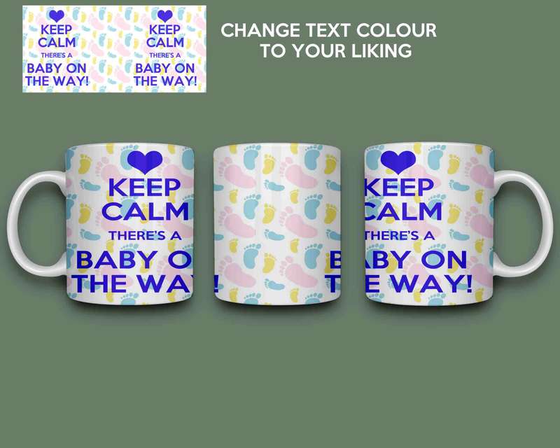 Keep calm there's a baby on the way coffee mug