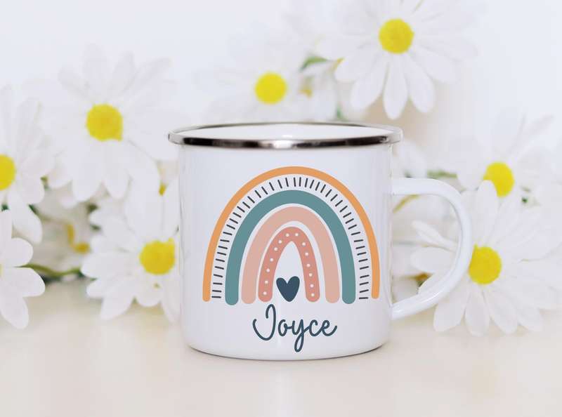 Boho personalised rainbow mug 1