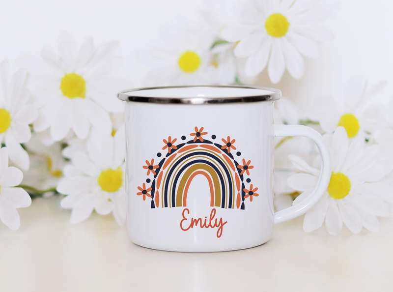 Boho personalised rainbow mug 6