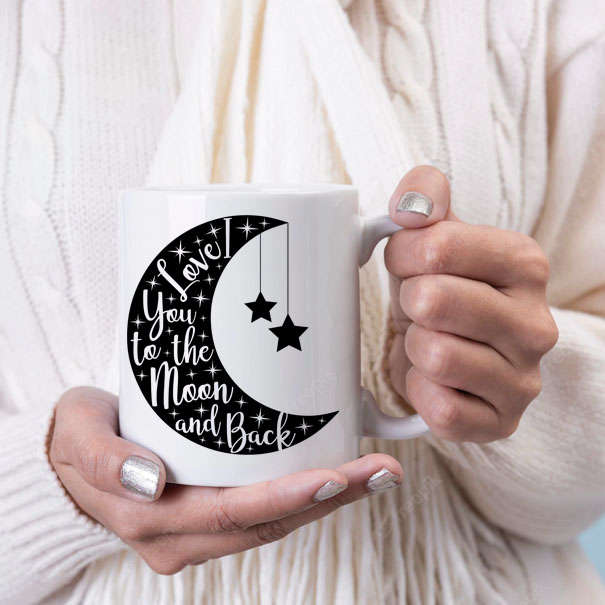I love you to the moon and back mug G