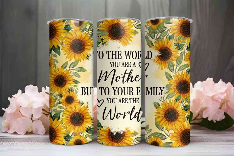 To the world Mom Skinny tumbler 1
