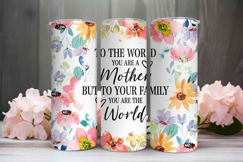 To the world Mom Skinny tumbler 2