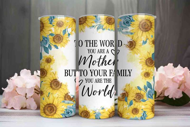 To the world Mom Skinny tumbler 3
