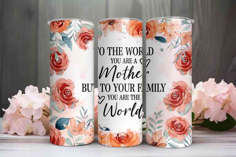 To the world Mom Skinny tumbler 5