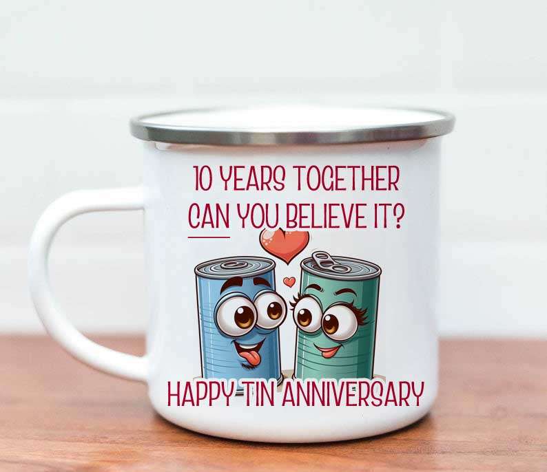Tin year enamel mug 3
