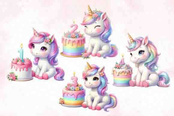 Unicorn birthday enamel mug