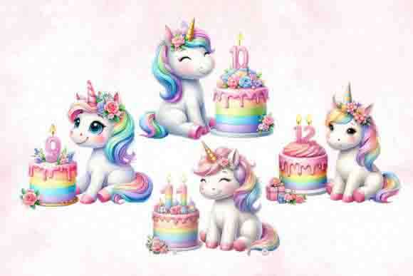Unicorn birthday enamel mug